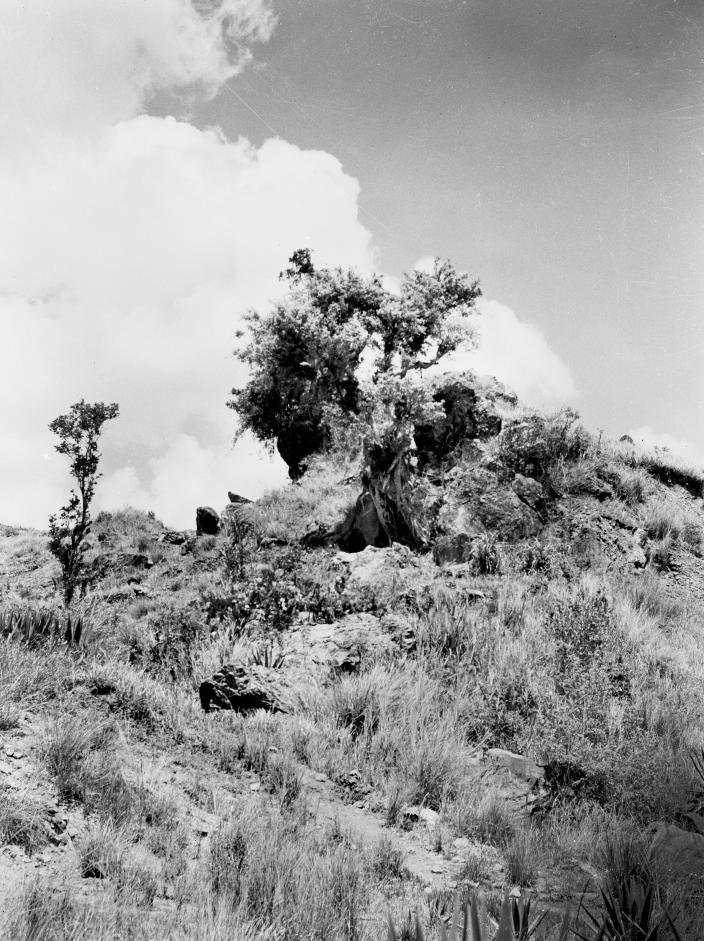 A rocky outcrop used as an observation post during the Japanese occupation of Bo